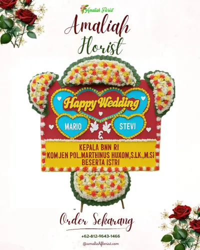 Karangan Papan Bunga Pernikahan di Nambangan Lor